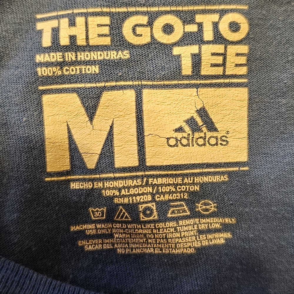 Adidas Blue UCLA Bruins Football Tee. Size:M - Picture 2 of 4